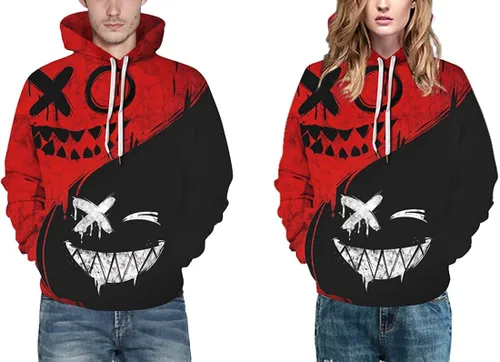 Vista 5 de Chaos World - Sudadera con capucha de manga larga para hombre con divertido estampado gráfico 3D