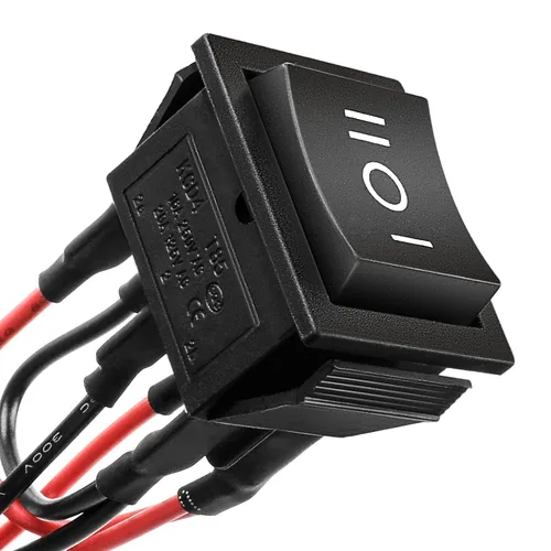 Vista 10 de interruptores DPST AC/DC 20A-125V, 16A-250V, 30A-24V, 35A-12V, IP66 impermeable encendido-apagado, relleno de pegamento impermeable, interruptor