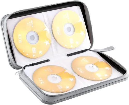 Vista 5 de Estuche para DVD, Funda para CD, Portafolio, Carpeta, Capacidad para 96, Estuche de Almacenamiento para CD/DVD, Portafolio Organizador, Libro