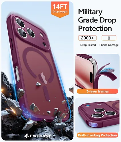 Vista 187 de FNTCASE Funda para Motorola Moto G-Stylus-5G-2025: Funda magnética translúcida mate a prueba de golpes para Moto G Stylus 2026, funda protectora