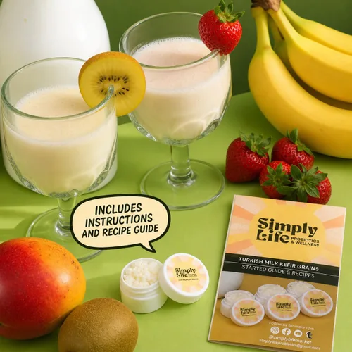 Vista 8 de Granos de kéfir de leche viva, cultivo básico reutilizable (1 cucharadita) Probiótico natural más fuerte.