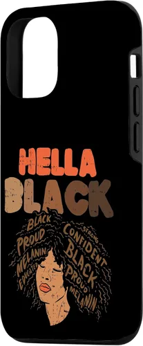 Vista 2 de Funda de regalo para iPhone 14 Hella Black Melanin Afro Woman African Pride BLM