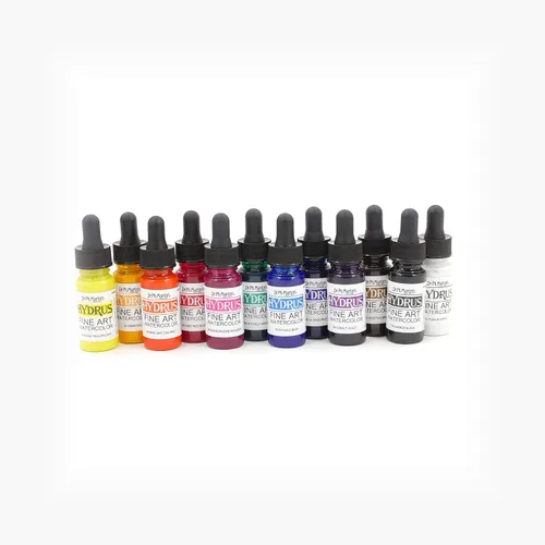 Vista 4 de Dr. Ph. Martin, botellas de acuarela para bellas artes Hydrus, de 0.5 oz, juego de 12 (Juego 1)