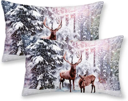 Vista 20 de Juego de 2 fundas de almohada para el 4 de julio, 16 x 16 pulgadas, Día de la Independencia, Día de los Caídos, decoración al aire libre, almohadas