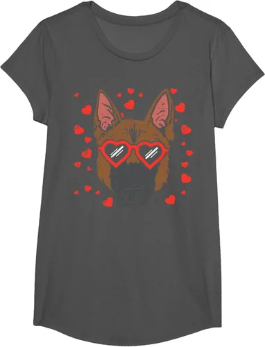 Vista 34 de Camiseta de regalo para perro con cara de pastor alemán, Negro, S