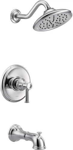Vista 5 de Moen UT3313BN Belfield M-CORE Serie 3-Kit de molduras para bañera y ducha con 1 mango, requiere válvula, níquel cepillado