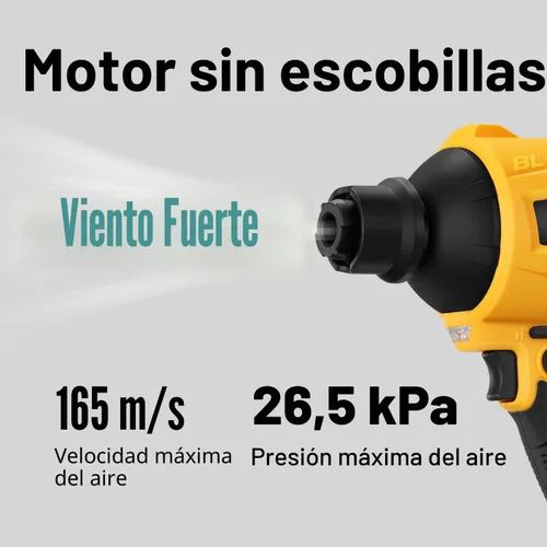 Vista 4 de Plumero de aire comprimido inalámbrico compatible con batería DeWalt de 20 V MAX (solo herramienta), soplador portátil 4 en 1, desinflador de vacío