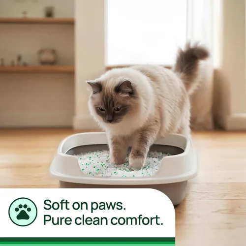 Vista 8 de Litter Pearls - Arena para gatos de cristal transparente sin perfume, sin aglutinante con Odorbond, 7 libras