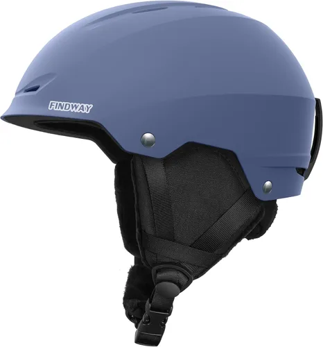 Vista 12 de Findway Casco de Esquí [Actualización] Casco de Snowboard para Adultos, [Compatible con Gafas] Carcasa de ABS Duradera, Espuma EPS Protectora y Dial
