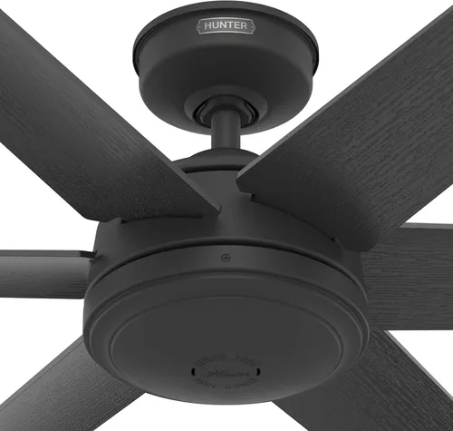 Vista 13 de Hunter Ventilador de techo y control de pared Jetty negro mate de 52 pulgadas