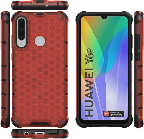 Vista 19 de Pzwoxukhov Funda compatible con Huawei Nova 3i, compatible con Huawei P Smart+ 2018 Honeycomb Anti-Drop Shock-Absorbing Case Negro