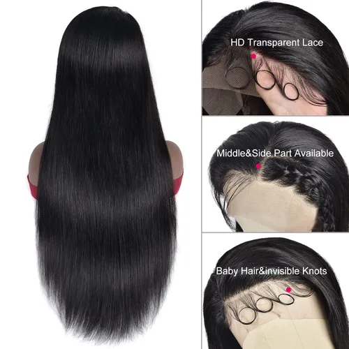Vista 5 de Myecool Peluca de cabello humano con encaje frontal 613 (20 pulgadas)