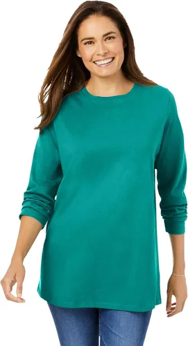 Vista 15 de Camiseta manga larga de talla grande para mujer Woman Within Negro