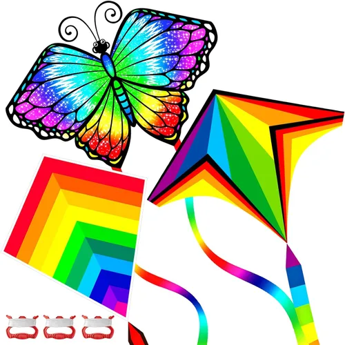 Vista 7 de Kite, Butterfly Kites for Adults, Rainbow Kite & Eagle Kites for Kids 3-12 Dragón multicolor