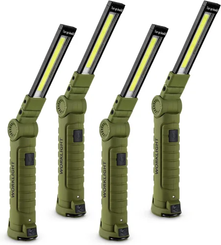 Vista 9 de Lmaytech Regalos de herramientas para hombres, luces LED recargables de trabajo, paquete de 2, base magnética, regalos de Navidad para él, papá