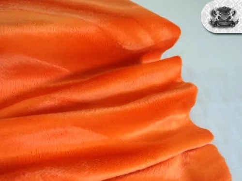 Vista 4 de Velboa Wave - Tela de piel sintética naranja de The Yard
