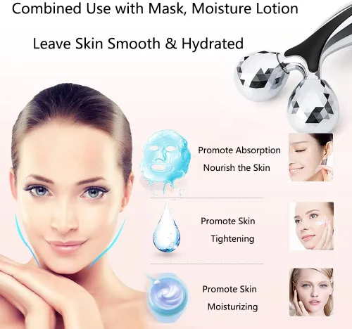 Vista 3 de SUPANT Masajeador facial V, reduce las arrugas en el cuello y los ojos, masaje para drenaje linfático, estiramiento facial, reduce la hinchazón