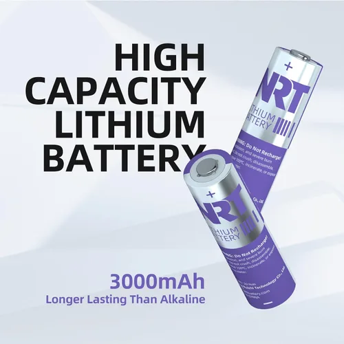 Vista 6 de NRT Paquete de 8 pilas AA de hierro de litio Ultimate Double A, baterías de litio AA de 1.5 V 3000 mAh de larga duración para cámara Blink
