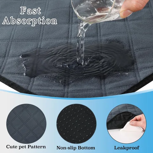 Vista 2 de HERCOCCI Forro de jaula de conejillo de indias, ropa de cama lavable de conejillo de indias, súper absorbente, almohadillas antideslizantes