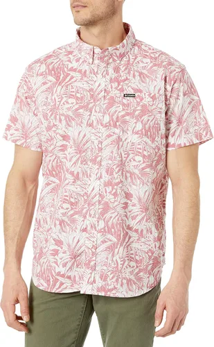 Vista 26 de Columbia - Camisa de manga corta para hombre Rapid Rivers con estampado, con cómodo elástico Colegial Navy Outback