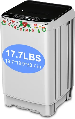 Vista 12 de F.W.WOOLWORTHS - Lavadora completamente automática de 17.7 libras con secadora giratoria - 10 programas de lavado, 8 niveles de agua, pantalla LED