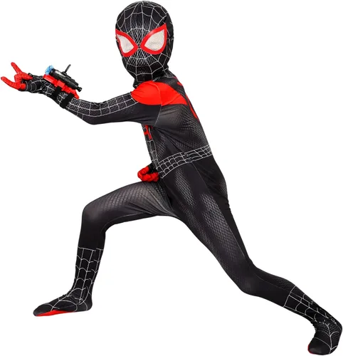 Vista 6 de HEYIYI Disfraz de superhéroe de elastano para niños, tela de licra, trajes de Cospaly, tela de lycra