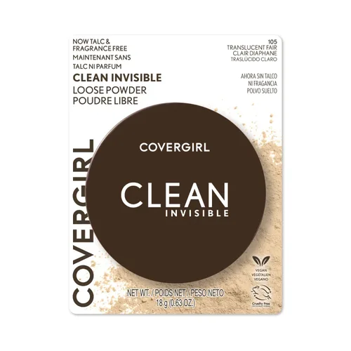 Vista 2 de COVERGIRL Clean Invisible - Polvo suelto, polvo fijador, fórmula vegana, translúcido justo, 0.7 onzas (paquete de 2)