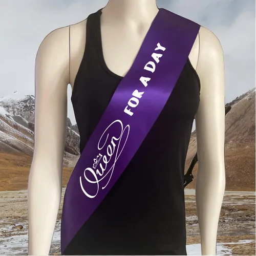Vista 6 de Queen for a Day Sash - Regal Accessory for Special Occasions Pink