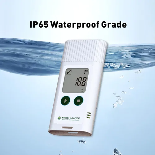 Vista 7 de Registrador de datos de temperatura USB Freshliance, termómetro digital LCD configurable para refrigerador con informe PDF o CSV, monitor