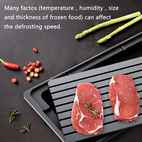 Vista 6 de Bandeja de descongelación para carne congelada rápida y segura - Bandeja de descongelación para carne congelada con goteo - Calefacción natural