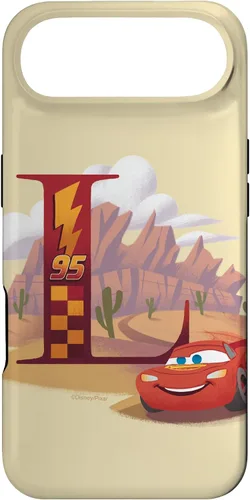 Vista 27 de Disney & Pixar - Carcasa para iPhone 17, diseño de letra L con monograma de letras L Lightning McQueen
