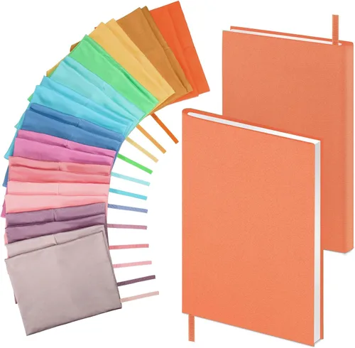 Vista 9 de PerKoop 12 fundas gigantes para libros, de tela elástica, protector de libros escolares, reutilizable, lavable, protector para la mayoría de libros