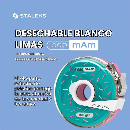 Vista 4 de STALEKS PRO Expert papmAm - Rollo de cinta adhesiva con estuche, grano 100