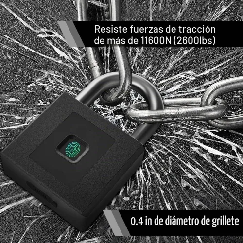 Vista 4 de Candado de combinación de candado de puerta: bloqueo de bloqueo de bloqueo de bloqueo de aplicación de teléfono de huellas dactilares eLinkSmart