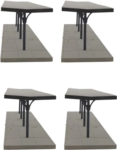 Vista 5 de Walthers Cornerstone Kit Serie HO Scale Mariposa Estación Refugios de Plataforma