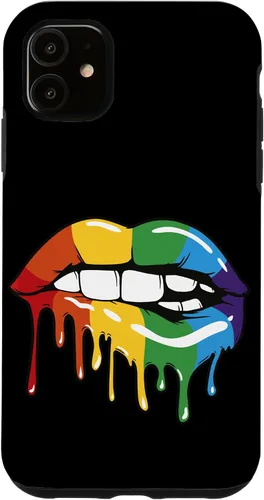 Vista 8 de iPhone 16 LGBT Rainbow Lip Pro Gay Pride Month LGBTQ Case