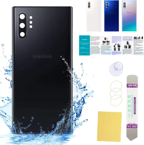 Vista 70 de Compatible con Samsung Galaxy Note 8 - Carcasa trasera de repuesto de cristal de 6.3 pulgadas, SM-N950, todos los portadores con manual de Negro