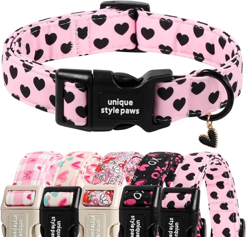 Vista 46 de Unique style paws Collar de perro con hebilla de plástico con colgante, collar de cachorro para primavera y verano, traje de baño para fiesta