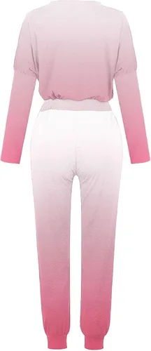 Vista 3 de Mthrpn Conjunto sexy para mujer, conjunto de dos piezas de manga larga con cordón y pantalones largos