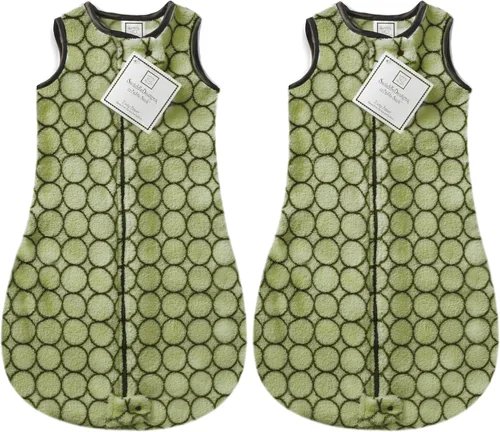 Vista 7 de SwaddleDesigns Acogedor saco de dormir de felpa, manta sin mangas con cremallera de 2 vías