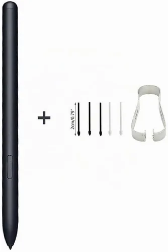 Vista 3 de Tab S7 / S7+ S Pen - Lápiz capacitivo de repuesto para Samsung Galaxy Tab S7, S7 Plus, S7 FE (EJ-PT870) + puntas/puntas (sin Bluetooth) (negro)