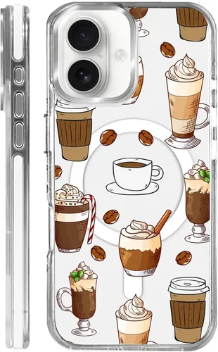 Vista 59 de Funda para iPhone 13 Pro, transparente con bonito patrón de tiburón azul, compatible con Magsafe funda protectora suave para mujeres y niñas (blanco)