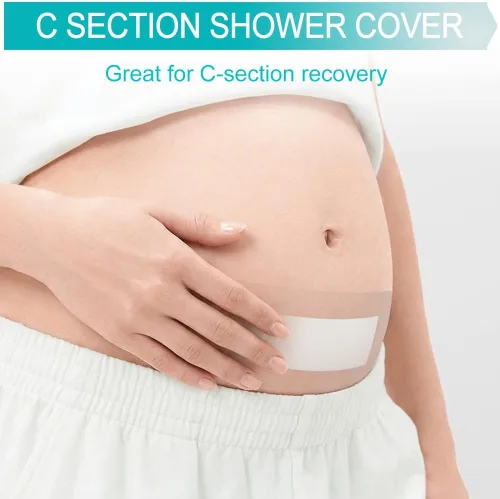 Vista 2 de C-Section - Vendajes de incisión abdominal impermeables para después de la histerectomía, protector de ducha para abdominoplastia, cubierta
