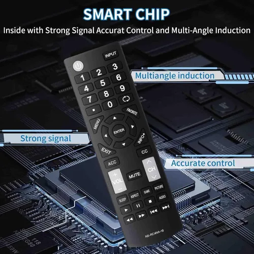 Vista 5 de Reemplazo universal de control remoto apto para todos los televisores Insignia LED-LCD HDTV
