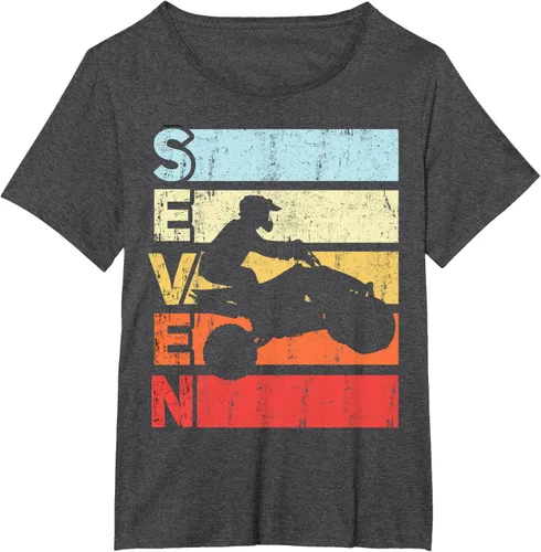 Vista 33 de ATV 7th Birthday Party ATV 4 Wheeler - Camiseta de cumpleaños temática cuádruple Negro