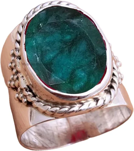 Vista 19 de Anillo de plata de ley 925 con piedras preciosas ovaladas auténticas, hecho a mano, hermoso regalo de Navidad para ella