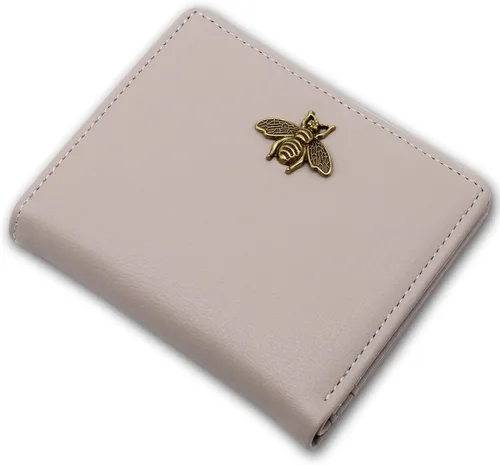 Vista 6 de Cartera pequeña para mujer con bloqueo RFID, cartera de bolsillo doble, cartera compacta y delgada para mujeres, carteras mini para mujeres, Negro