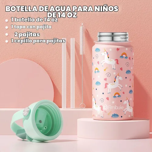 Vista 5 de Fimibuke - Lonchera Bento con botella de agua aislada para niños pequeños