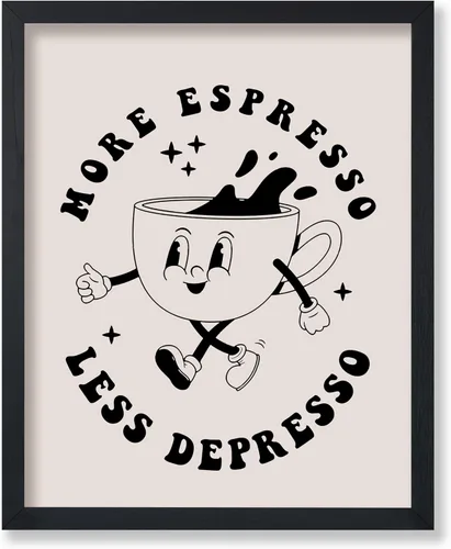 Vista 49 de Poster Master Póster More Espresso Less Depresso – Impresión retro café – Arte de café – Arte moderno – Arte moderno – Arte bohemio chic – Arte