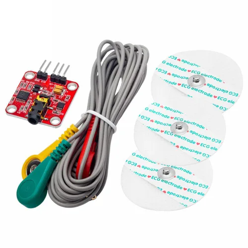 Vista 5 de Módulo Sensor Eléctrico Muscular Señal Analógica Muscular EMG Recopilación de Señal Bruta Kit de Desarrollo Electrónico para Arduino